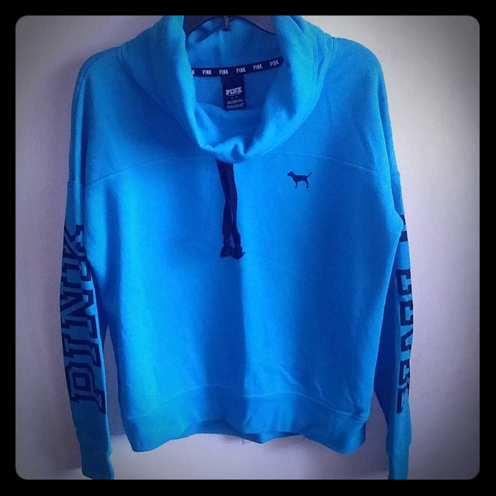 Blue cowl neck VS sweatshirt